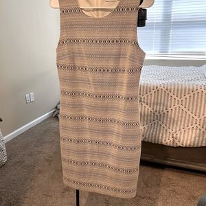CALVIN KLEIN sleeveless dress grey/black/white pattern